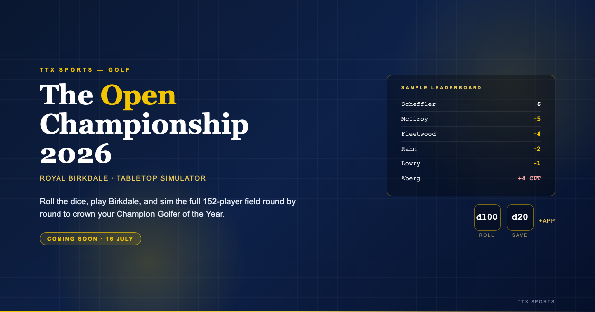 Play The 2026 Open at Royal Birkdale on Your Tabletop